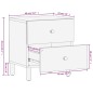 vidaXL Mesita de noche de madera maciza de mango negra 40x33x46 cm vidaXL Mesita de noche de madera maciza de mango negra 40x33x46 cm
