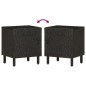 vidaXL Mesita de noche de madera maciza de mango negra 40x33x46 cm vidaXL Mesita de noche de madera maciza de mango negra 40x33x46 cm