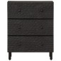 vidaXL Aparador madera maciza de mango negro 60x33x75 cm