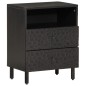 vidaXL Mesita de noche madera maciza de mango negra 50x33x60 cm vidaXL Mesita de noche madera maciza de mango negra 50x33x60 cm