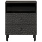 vidaXL Mesita de noche madera maciza de mango negra 50x33x60 cm vidaXL Mesita de noche madera maciza de mango negra 50x33x60 cm