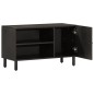 vidaXL Mueble de TV madera maciza de mango negro 80x31x46 cm vidaXL Mueble de TV madera maciza de mango negro 80x31x46 cm