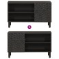 vidaXL Mueble de TV madera maciza de mango negro 80x31x46 cm vidaXL Mueble de TV madera maciza de mango negro 80x31x46 cm