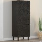 vidaXL Aparador alto madera maciza de mango negro 40x33x110 cm vidaXL Aparador alto madera maciza de mango negro 40x33x110 cm