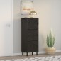 vidaXL Aparador alto madera maciza de mango negro 40x33x110 cm vidaXL Aparador alto madera maciza de mango negro 40x33x110 cm