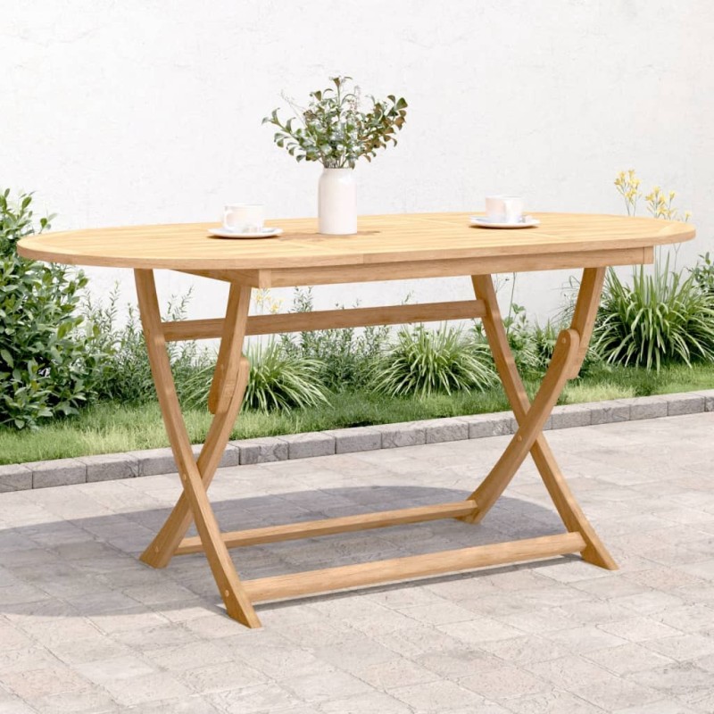 vidaXL Mesa de jardín plegable madera maciza de acacia 160x85x75 cm vidaXL Mesa de jardín plegable madera maciza de acacia 160x85x75 cm