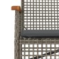 vidaXL Banco de jardín con cojín ratán sintético gris y madera acacia vidaXL Banco de jardín con cojín ratán sintético gris y madera acacia