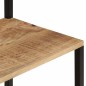 vidaXL Perchero con zapatero madera maciza mango rugosa 68x30x182 cm