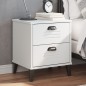 vidaXL Mesita de noche VIKEN madera maciza de pino blanca vidaXL Mesita de noche VIKEN madera maciza de pino blanca