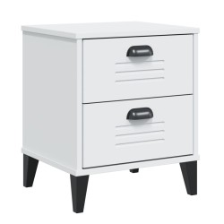 vidaXL Mesita de noche VIKEN madera maciza de pino blanca