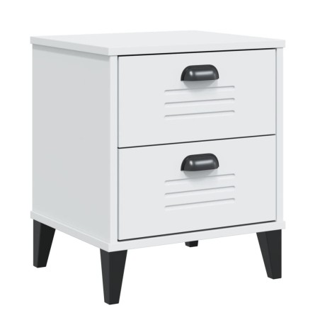 vidaXL Mesita de noche VIKEN madera maciza de pino blanca