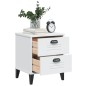 vidaXL Mesita de noche VIKEN madera maciza de pino blanca vidaXL Mesita de noche VIKEN madera maciza de pino blanca