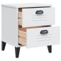 vidaXL Mesita de noche VIKEN madera maciza de pino blanca vidaXL Mesita de noche VIKEN madera maciza de pino blanca