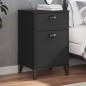vidaXL Mesita de noche VIKEN madera maciza de pino negra vidaXL Mesita de noche VIKEN madera maciza de pino negra