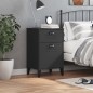 vidaXL Mesita de noche VIKEN madera maciza de pino negra vidaXL Mesita de noche VIKEN madera maciza de pino negra