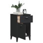 vidaXL Mesita de noche VIKEN madera maciza de pino negra vidaXL Mesita de noche VIKEN madera maciza de pino negra