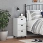 vidaXL Mesita de noche VIKEN madera maciza de pino blanca