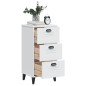 vidaXL Mesita de noche VIKEN madera maciza de pino blanca