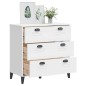 vidaXL Cómoda de cajones VIKEN madera maciza de pino blanca vidaXL Cómoda de cajones VIKEN madera maciza de pino blanca