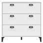 vidaXL Cómoda de cajones VIKEN madera maciza de pino blanca vidaXL Cómoda de cajones VIKEN madera maciza de pino blanca
