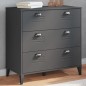 vidaXL Cómoda de cajones VIKEN madera maciza de pino gris antracita vidaXL Cómoda de cajones VIKEN madera maciza de pino gris antracita