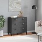 vidaXL Cómoda de cajones VIKEN madera maciza de pino gris antracita vidaXL Cómoda de cajones VIKEN madera maciza de pino gris antracita