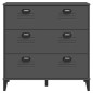 vidaXL Cómoda de cajones VIKEN madera maciza de pino gris antracita vidaXL Cómoda de cajones VIKEN madera maciza de pino gris antracita