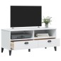 vidaXL Mueble de TV VIKEN madera maciza de pino blanco vidaXL Mueble de TV VIKEN madera maciza de pino blanco