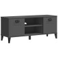 vidaXL Banco zapatero VIKEN madera maciza pino antracita 106x35x45 cm vidaXL Banco zapatero VIKEN madera maciza pino antracita 106x35x45 cm