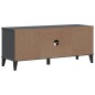 vidaXL Banco zapatero VIKEN madera maciza pino antracita 106x35x45 cm vidaXL Banco zapatero VIKEN madera maciza pino antracita 106x35x45 cm