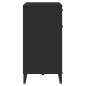 vidaXL Aparador VIKEN madera maciza de pino negro 80x40x80 cm