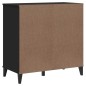 vidaXL Aparador VIKEN madera maciza de pino negro 80x40x80 cm