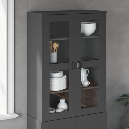 vidaXL Aparador superior VIKEN madera maciza de pino gris antracita