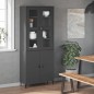 vidaXL Aparador superior VIKEN madera maciza de pino gris antracita vidaXL Aparador superior VIKEN madera maciza de pino gris antracita