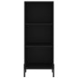 vidaXL Aparador de madera contrachapada negro 34,5x34x180 cm