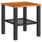 vidaXL Mesa de jardín ratán sintético madera acacia negro 40x40x42 cm vidaXL Mesa de jardín ratán sintético madera acacia negro 40x40x42 cm