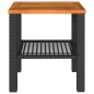 vidaXL Mesa de jardín ratán sintético madera acacia negro 40x40x42 cm vidaXL Mesa de jardín ratán sintético madera acacia negro 40x40x42 cm