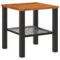 vidaXL Mesa de jardín ratán sintético madera acacia negro 40x40x42 cm vidaXL Mesa de jardín ratán sintético madera acacia negro 40x40x42 cm