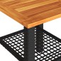 vidaXL Mesa de jardín ratán sintético madera acacia negro 40x40x42 cm vidaXL Mesa de jardín ratán sintético madera acacia negro 40x40x42 cm