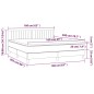 vidaXL Cama box spring con colchón LED tela marrón oscuro 160x200 cm vidaXL Cama box spring con colchón LED tela marrón oscuro 160x200 cm