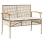 vidaXL Set muebles de jardín 4 piezas y cojines ratán sintético beige vidaXL Set muebles de jardín 4 piezas y cojines ratán sintético beige