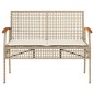 vidaXL Set muebles de jardín 4 piezas y cojines ratán sintético beige vidaXL Set muebles de jardín 4 piezas y cojines ratán sintético beige
