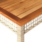 vidaXL Mesa de jardín ratán sintético madera acacia beige 80x80x75 cm vidaXL Mesa de jardín ratán sintético madera acacia beige 80x80x75 cm