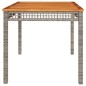vidaXL Mesa de jardín ratán sintético madera acacia gris 140x80x75 cm vidaXL Mesa de jardín ratán sintético madera acacia gris 140x80x75 cm