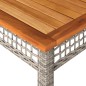 vidaXL Mesa de jardín ratán sintético madera acacia gris 140x80x75 cm vidaXL Mesa de jardín ratán sintético madera acacia gris 140x80x75 cm