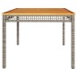 vidaXL Mesa de jardín ratán sintético madera acacia gris 180x90x75 cm vidaXL Mesa de jardín ratán sintético madera acacia gris 180x90x75 cm
