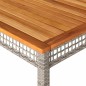 vidaXL Mesa de jardín ratán sintético madera acacia gris 180x90x75 cm vidaXL Mesa de jardín ratán sintético madera acacia gris 180x90x75 cm