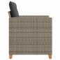vidaXL Sillón de jardín con cojines ratán sintético gris vidaXL Sillón de jardín con cojines ratán sintético gris