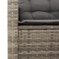 vidaXL Sillón de jardín con cojines ratán sintético gris vidaXL Sillón de jardín con cojines ratán sintético gris