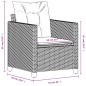 vidaXL Sillón de jardín con cojines ratán sintético gris vidaXL Sillón de jardín con cojines ratán sintético gris